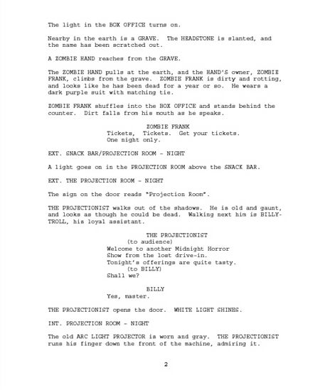 movie script format